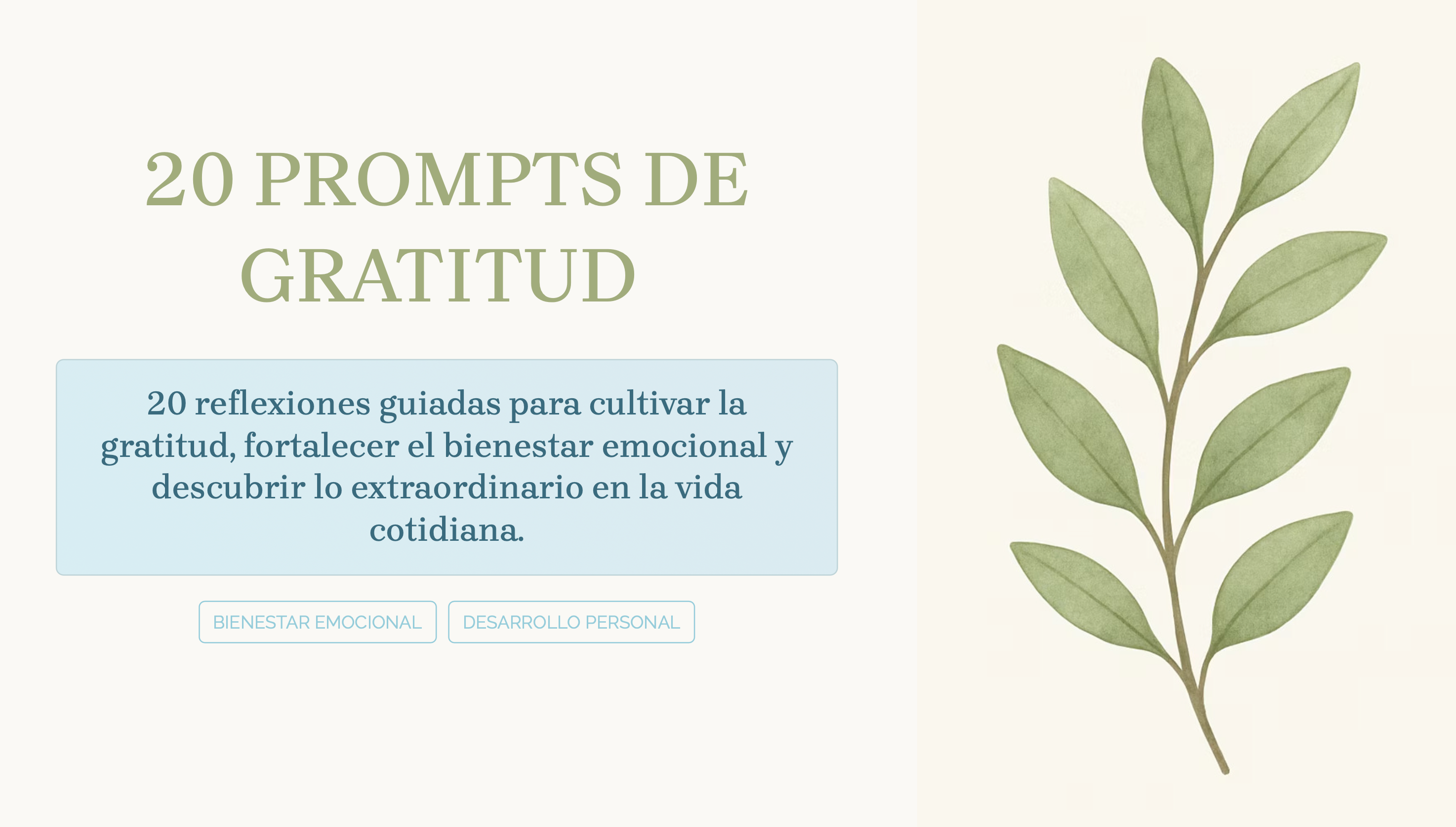 GUIA DIGITAL: 20 PROPMTS DE GRATITUD